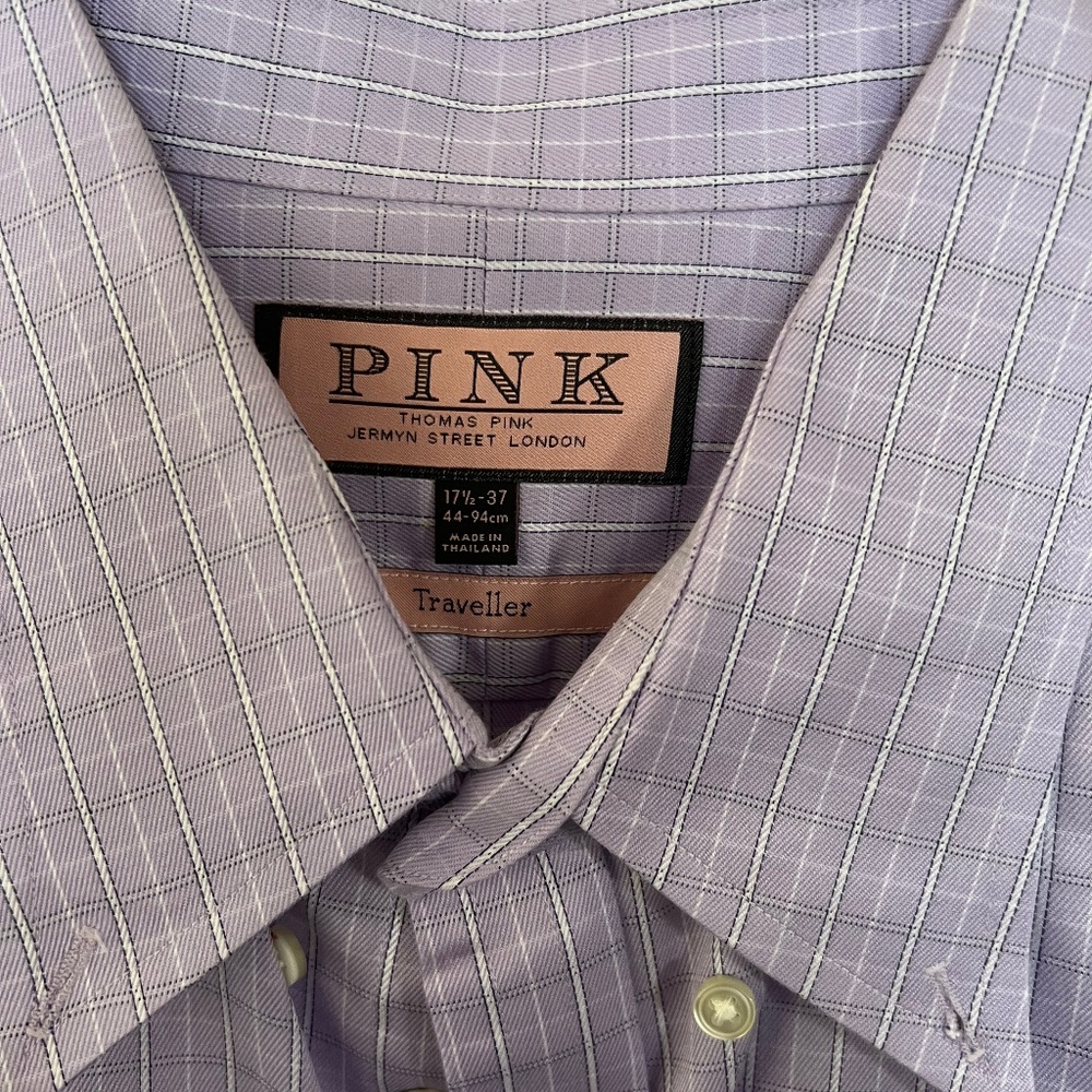 PINK mens shirt size 17 1/2 -37